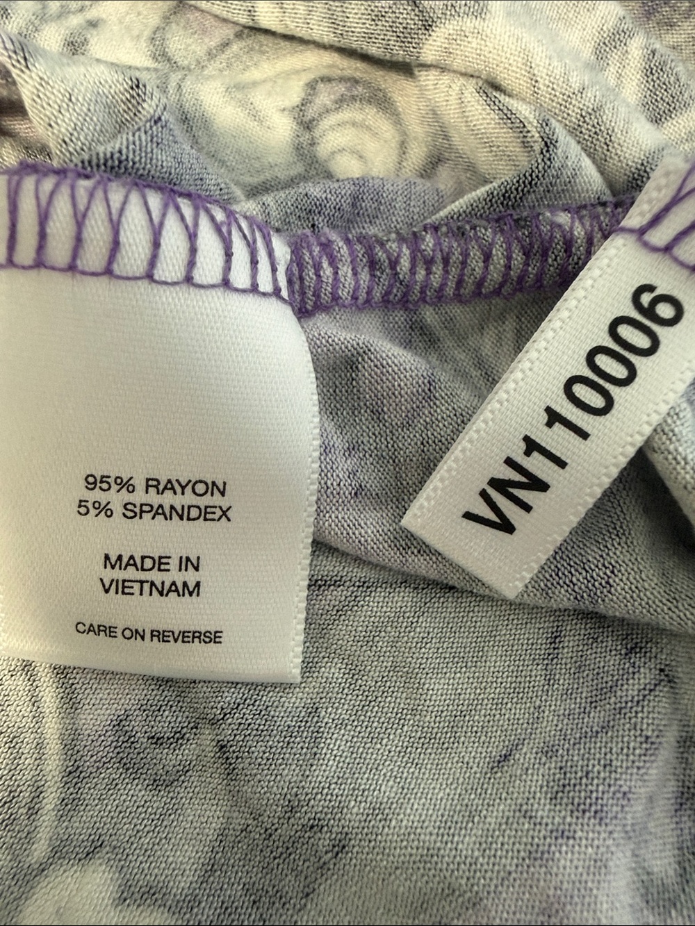 New York & Company Purple Swirl Print Women's Top SZXL - Picture 7 of 15
